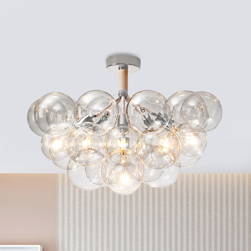 Kinderslaapkamer Hal Bubble Plafondlamp Helder glas Eenvoudige stijl Semi-inbouwlamp