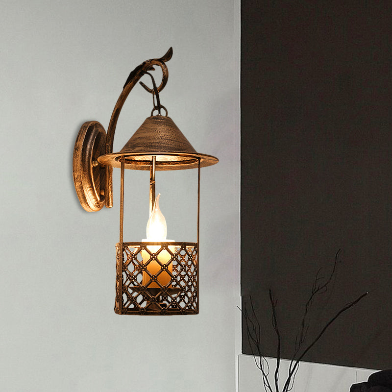 1 HEAD LANTERN SCONCE LUMIÈRE AVEC LA LAMPE DE MONNEMENTS MOUR MELLEMENT METAL METAL METAL STOCHESS sans flamme pour restaurant
