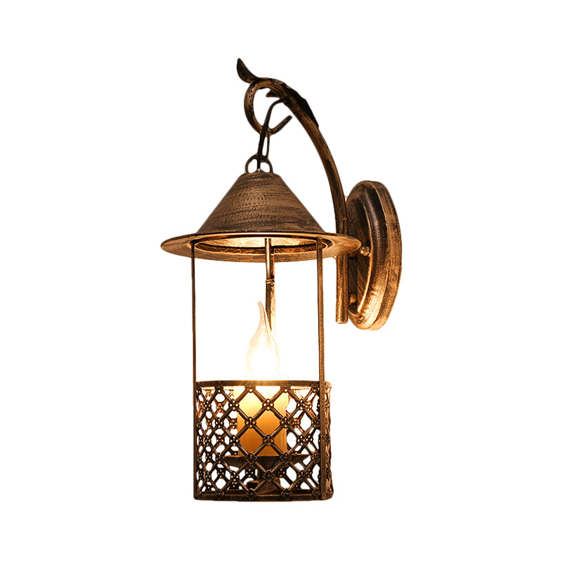 1 HEAD LANTERN SCONCE LUMIÈRE AVEC LA LAMPE DE MONNEMENTS MOUR MELLEMENT METAL METAL METAL STOCHESS sans flamme pour restaurant