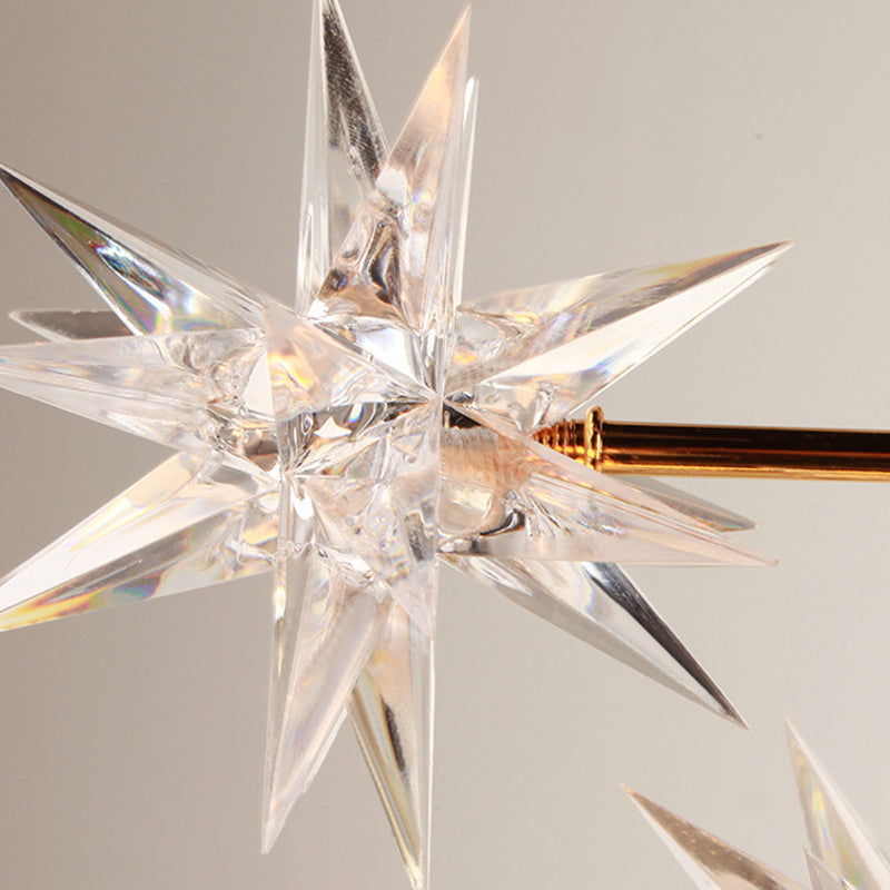 Candelier contemporáneo Candelier Luz Led de cristal Led colgante de techo en oro