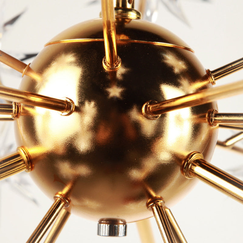 Candelier contemporáneo Candelier Luz Led de cristal Led colgante de techo en oro