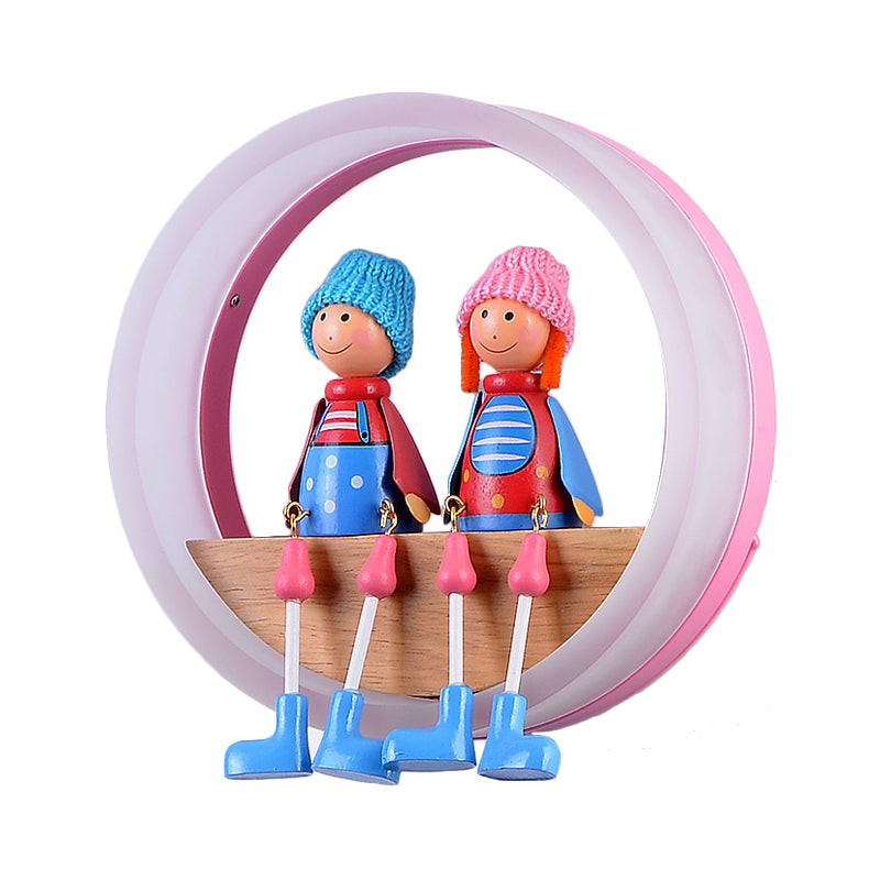 Cartoon Big O Wall Light con coppia Light Acrilic Sconce Light for Child Camera Restaurant