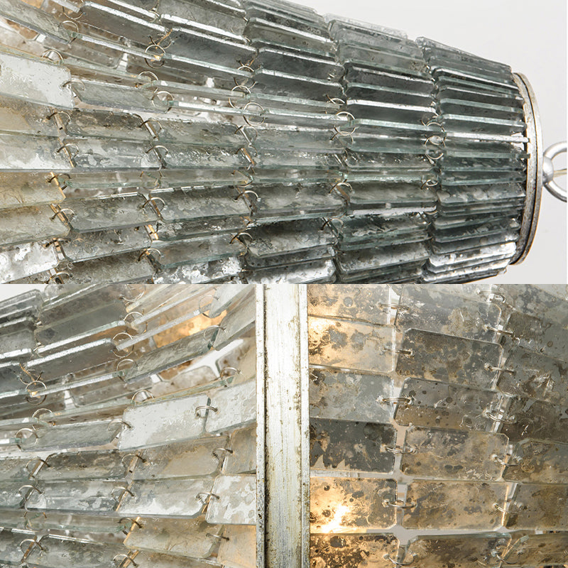 Traandop kroonluchter verlichtingsarmatuur modernisme shell 3 lichten hanglamp in zilver in zilver