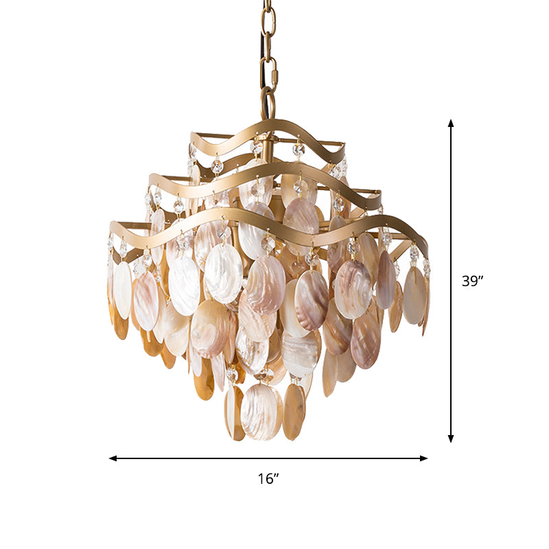 Contemporary Globe Acrylic Chandelier Light Multi-Head Ceiling Pendant with Crystal Shell