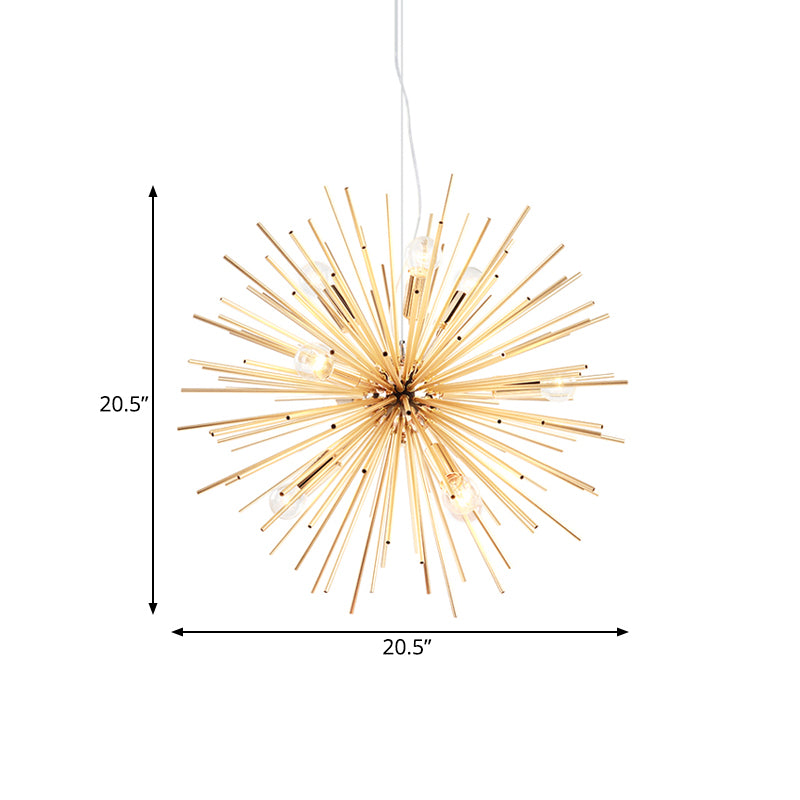20.5 "/22.5" dia sputnik kroonluchter hanglamp moderne metalen led goudhangende hanglamp