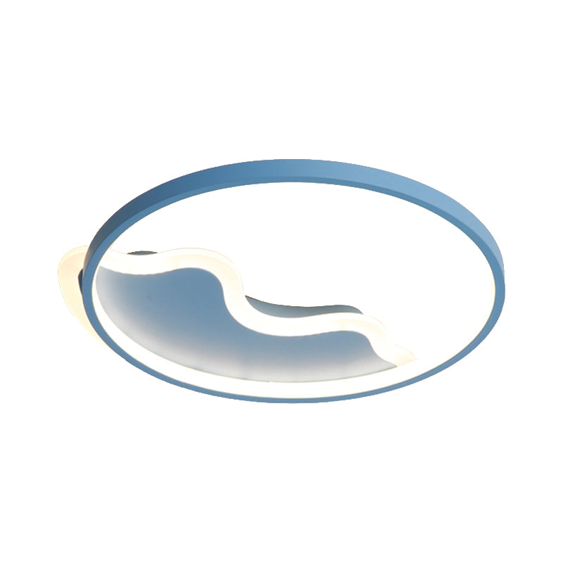 Nordic Style Mountain Flush Ceiling Light Acrylic Ceiling Lamp for Living Room Foyer