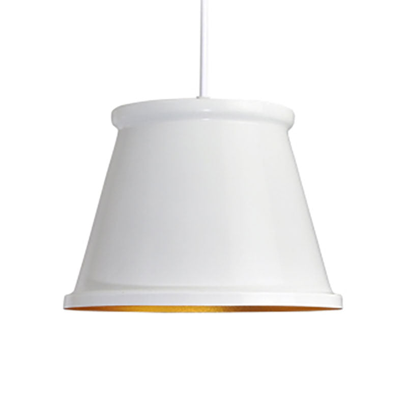 Zwart/wit taps toelopende verlichting enkele licht Moderne metalen plafondhanger voor eetkamer