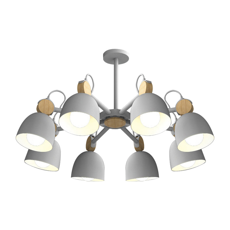 Modern Stylish Dome Chandelier Rotatable Metallic Hanging Light for Hotel Bedroom