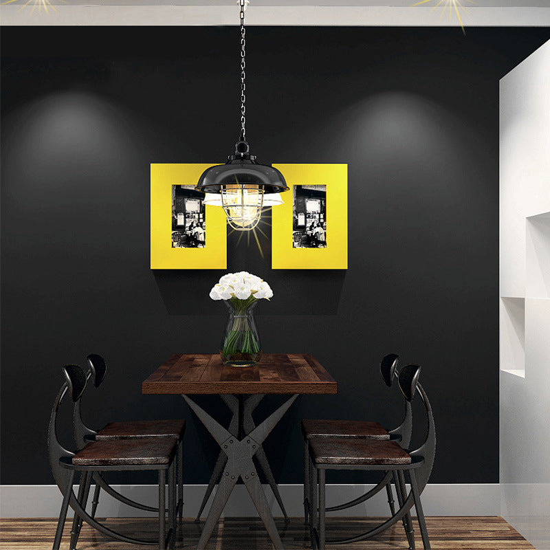 Coffee Shop PVC Wall Decor with Black Matte Surface Design, 33-foot x 20.5-inch, Non-Pasted