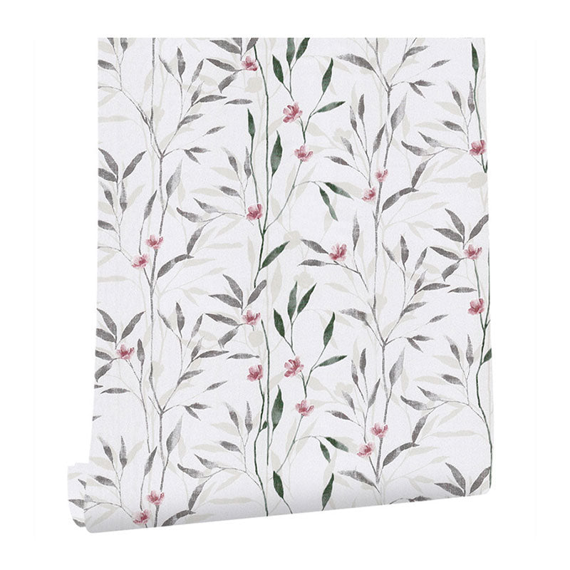 Minimalist Wall Art in Grey and Pink Home Decoration Wallpaper Roll, Self-Adhesive