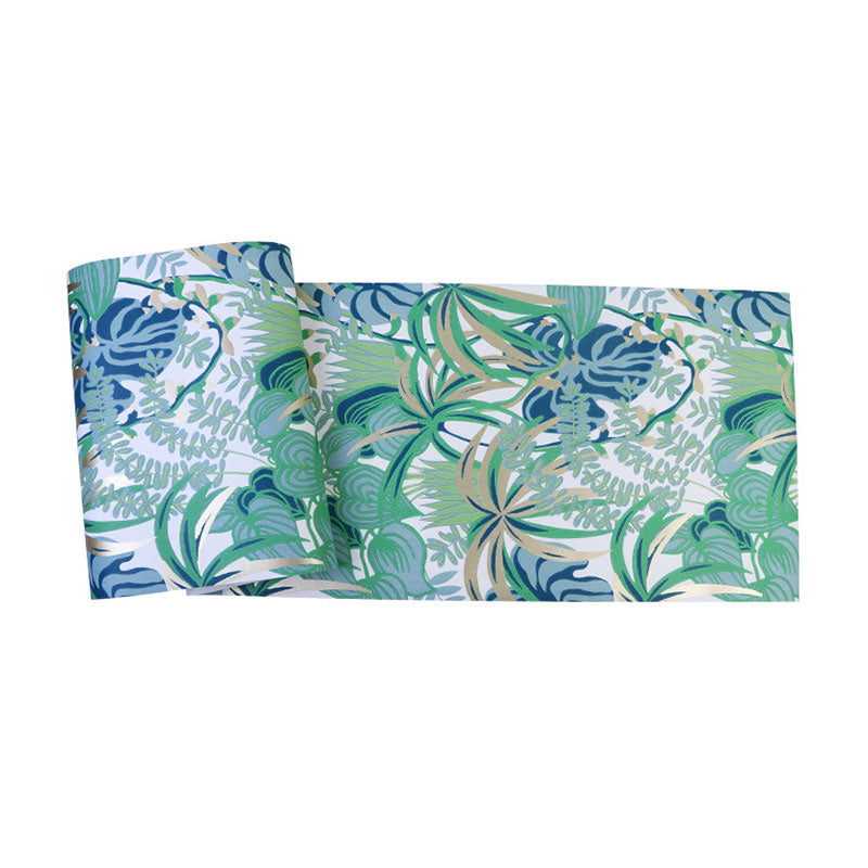 Illustration Banana Leaves Wall Art Non-Woven Wallpaper for Guest Room, 33-foot x 20.5-inch