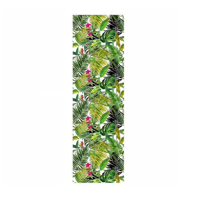 Green and Red Minimalist Wallpaper 29.1 sq ft. Palm Tree Wall Covering for Thai Restaurant