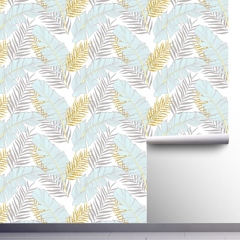 Stain-Resistant Palm Tree Wallpaper 29.1 sq ft. Contemporary Wall Art for Accent Wall, Self-Adhesive