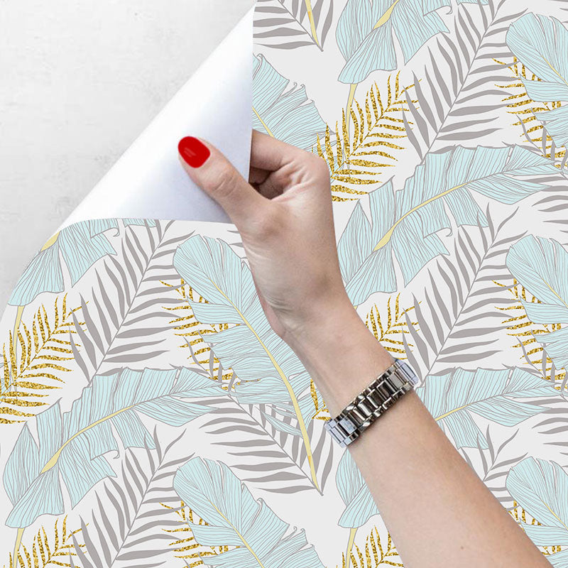 Stain-Resistant Palm Tree Wallpaper 29.1 sq ft. Contemporary Wall Art for Accent Wall, Self-Adhesive