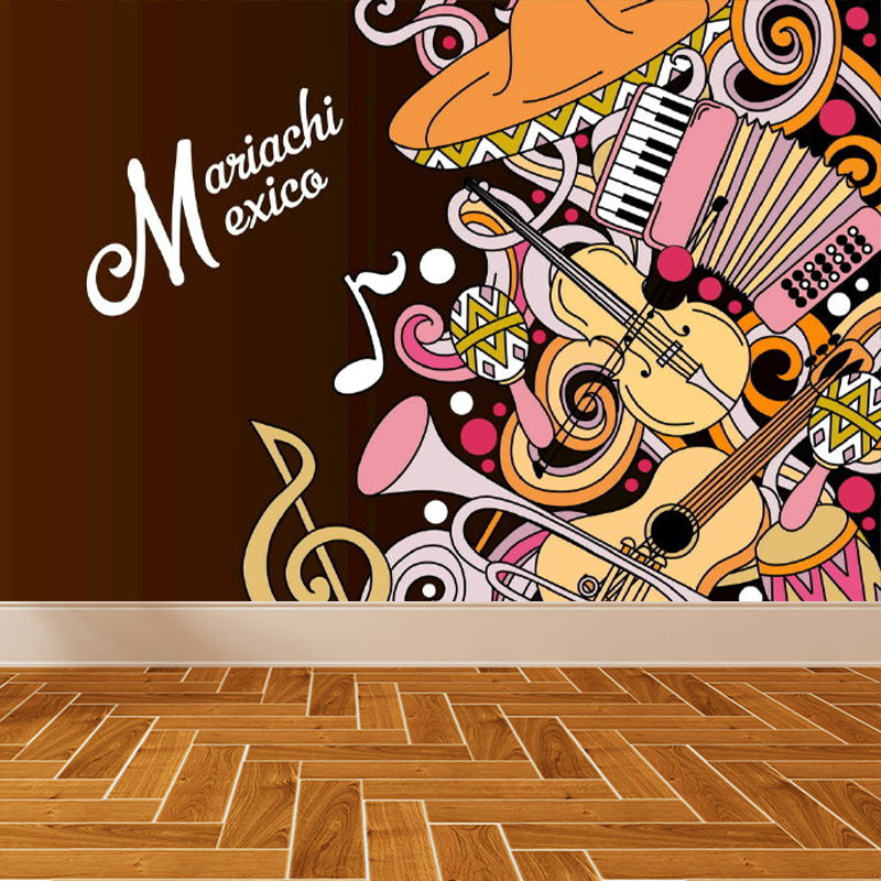 Novel Graffiti Wall Mural Modern Decorative Living Room Wall Art, Custom Size Available