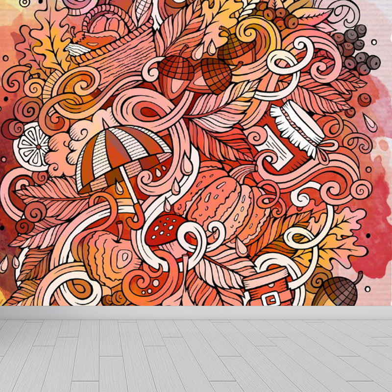 Autocollant Mural Graffiti moderne, couleur claire, décoration murale anti-taches pour salle de bain