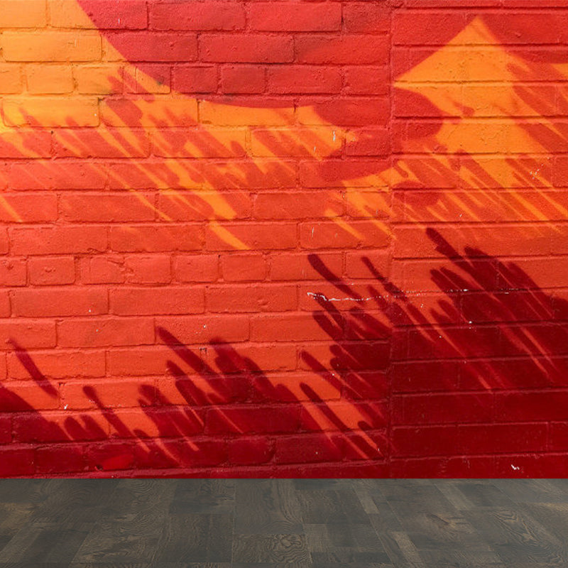 Bright Graffiti Graphic Mural Wallpaper Contemporary Non-Woven Wall Covering, Customised