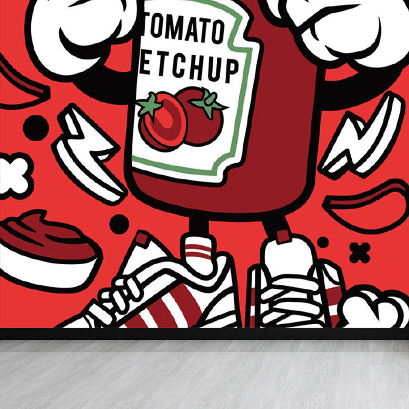 Giant Children's Art Wall Mural Soft Color Cartoon Pattern Wall Decor, Custom Printed