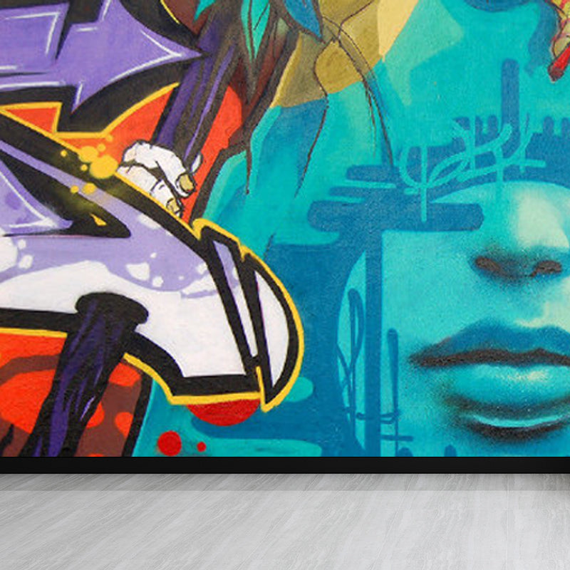 Soft Color Art Graphic Mural Stain Resistant Contemporary Drawing Room Wall Decor