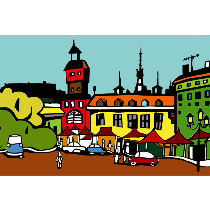 Landscape Mural Decal Modern Decorative Living Room Wall Covering, Custom Printed