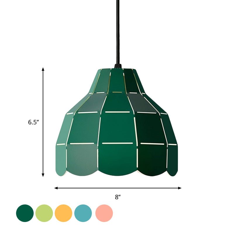 SCALLOP Dome Hanglicht Macaron Metal 1 lichtroze/geel/blauw hanglamp voor woonkamer