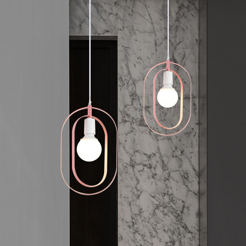 Géométrie nordique Pendre rotatif Lampe suspendue à 1 lumière Light Metal Plafond en multiples couleurs