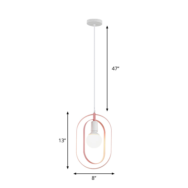 Géométrie nordique Pendre rotatif Lampe suspendue à 1 lumière Light Metal Plafond en multiples couleurs