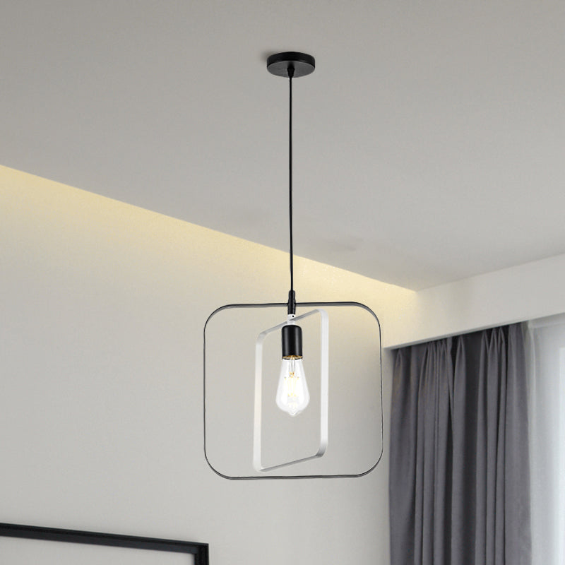 Géométrie nordique Pendre rotatif Lampe suspendue à 1 lumière Light Metal Plafond en multiples couleurs