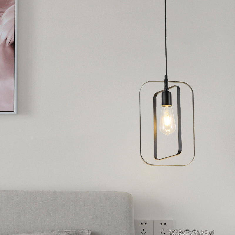 Géométrie nordique Pendre rotatif Lampe suspendue à 1 lumière Light Metal Plafond en multiples couleurs