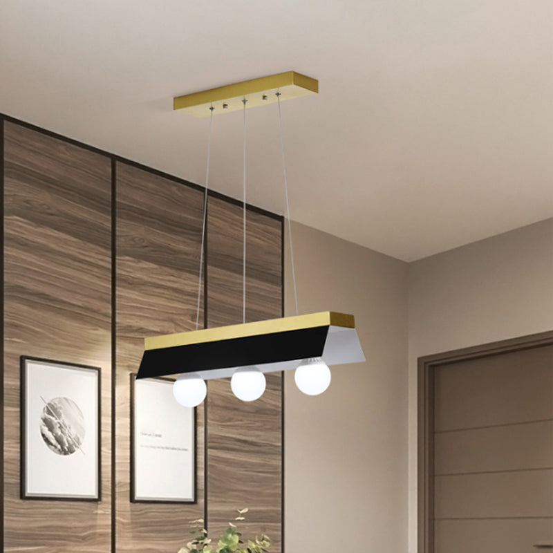 Black/White Billiard Light 3/5 Light Modern Metal Dining Room Lighting