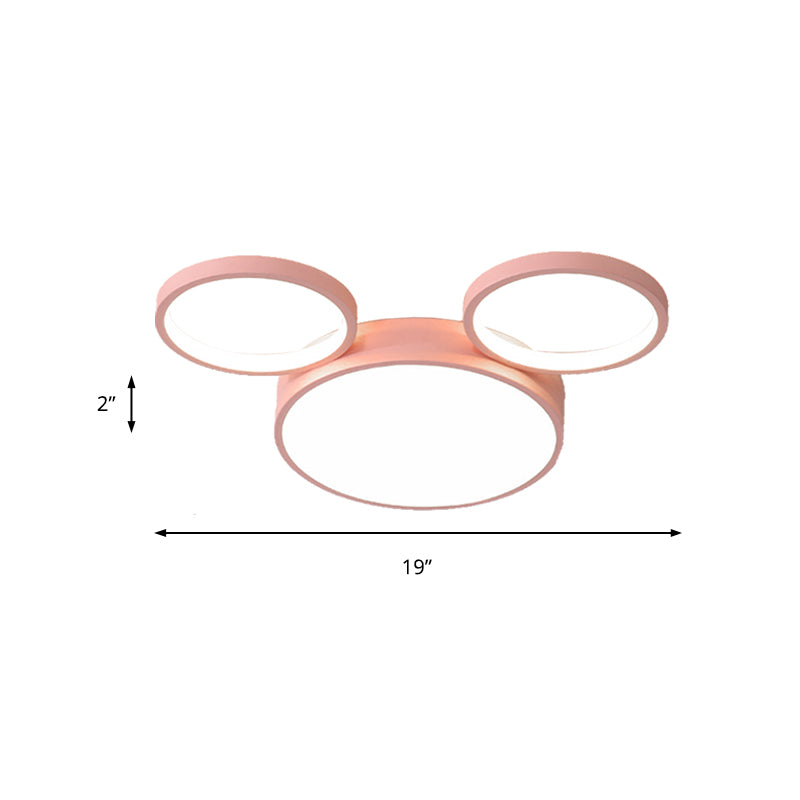 Souris enfants chambre encastré lumière acrylique Style nordique bonbons couleur plafonnier