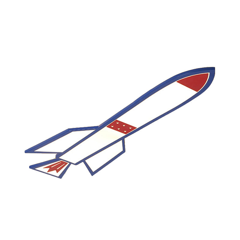 American Style White Flushmount Light Airplane Acrylique Ceiling Lamp for Boys Bedroom Bathroom