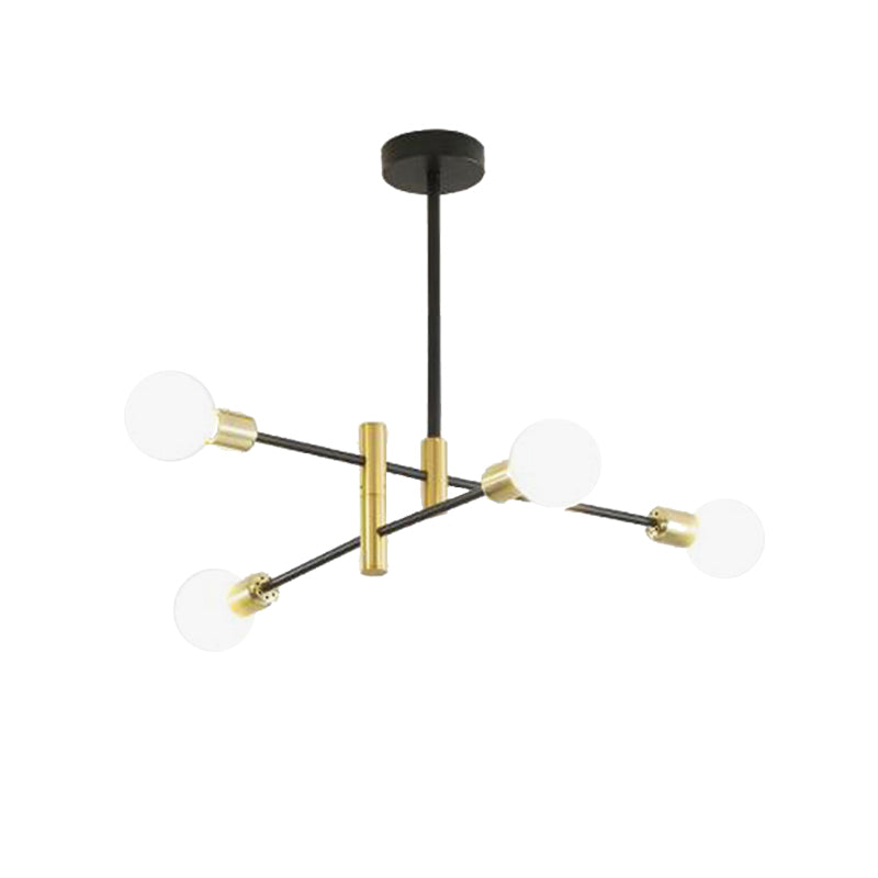 Luz de colgante de estilo simple de estilo de dormitorio para adultos apilado en oro y negro