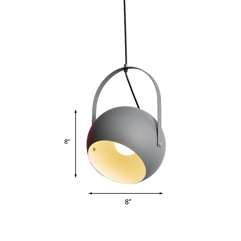 1 Head Globe Pendant Light Rotatable Macaron Loft Metal Hanging Light für Wohnzimmer