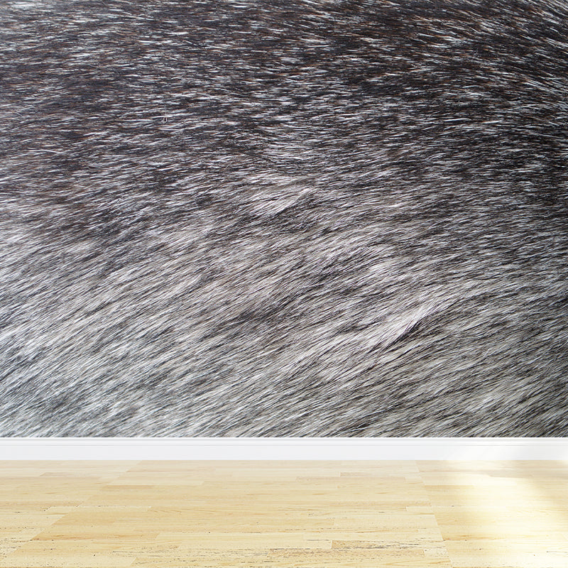 Whole Faux Animal Fur Mural Wallpaper Moisture Resistant Modern Living Room Wall Art
