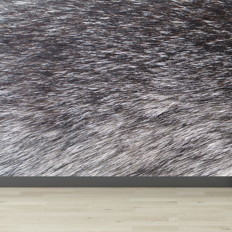 Whole Faux Animal Fur Mural Wallpaper Moisture Resistant Modern Living Room Wall Art