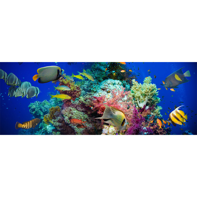 Tropical Underwater World Wallpaper Mural Colorful Moisture Resistant Wall Covering for Kids Room