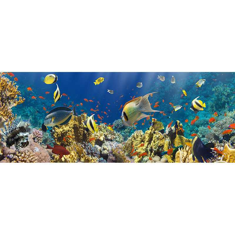 Tropical Underwater World Wallpaper Mural Colorful Moisture Resistant Wall Covering for Kids Room