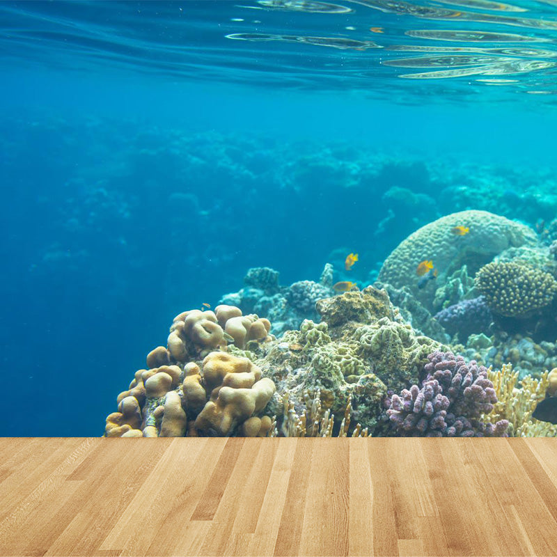 Bright Tropix Wall Paper Mural Large World Beneath the Ocean Surface Wall Decor for Room