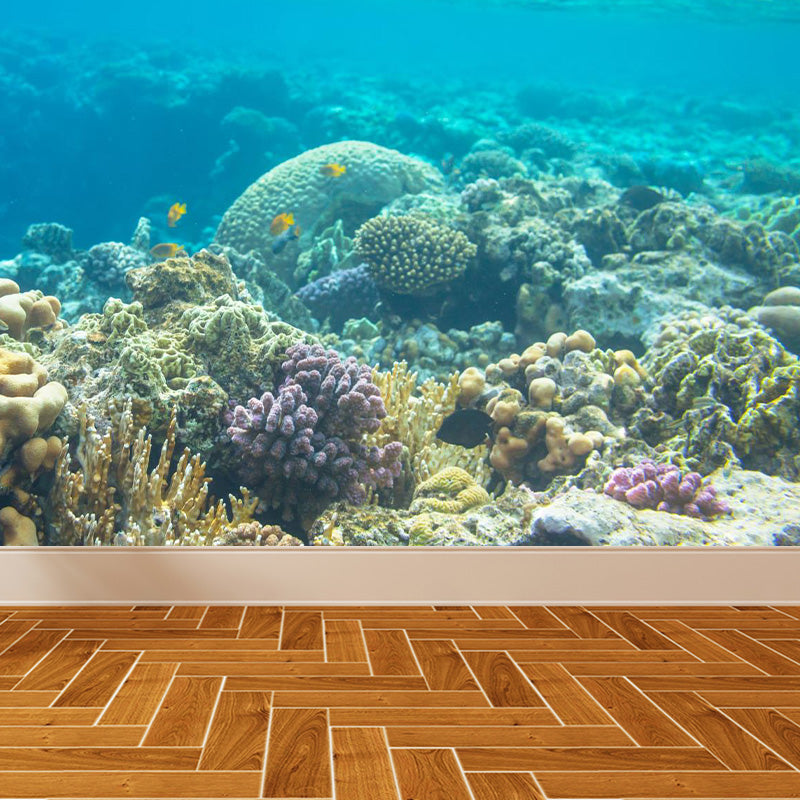 Bright Tropix Wall Paper Mural Large World Beneath the Ocean Surface Wall Decor for Room