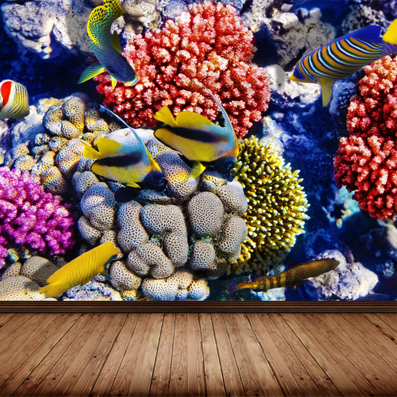 Bright Tropix Wall Paper Mural Large World Beneath the Ocean Surface Wall Decor for Room