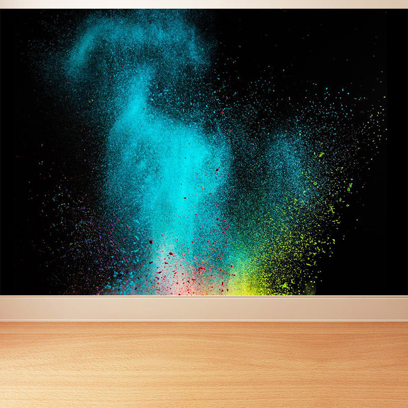 Modern Dust Spurt Mural Non-Woven Stain Resistant Multicolored Wall Covering for Living Room