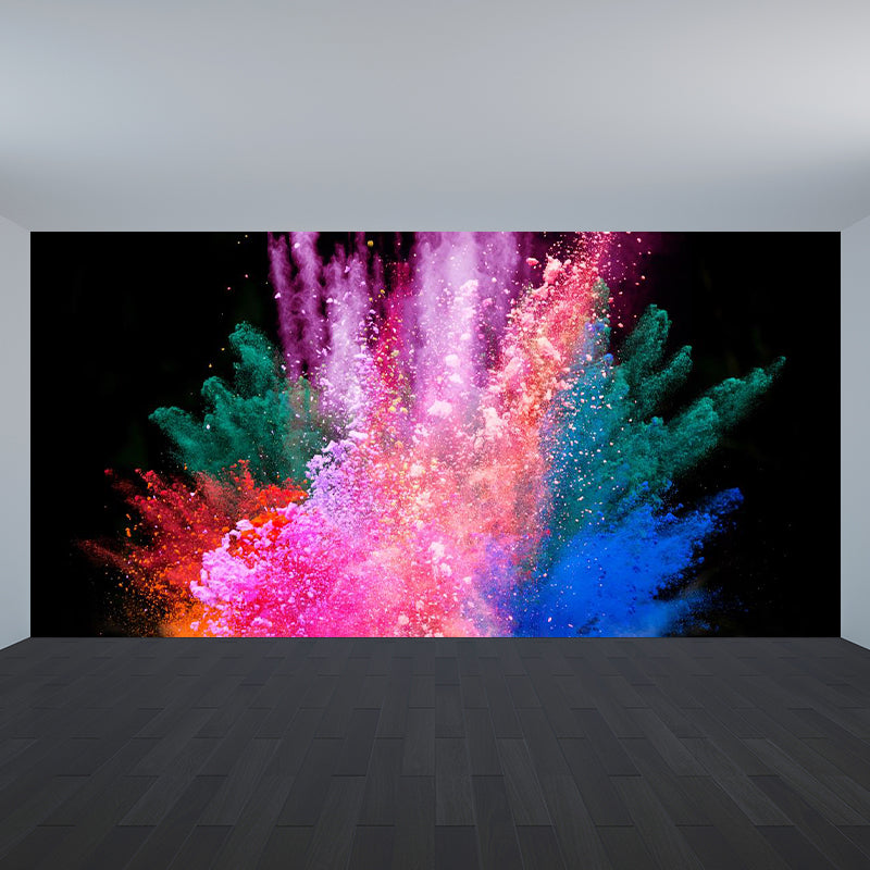 Mural de escena de explosión de polvo fotográfico para interior de casa, color oscuro, tamaño personalizado disponible