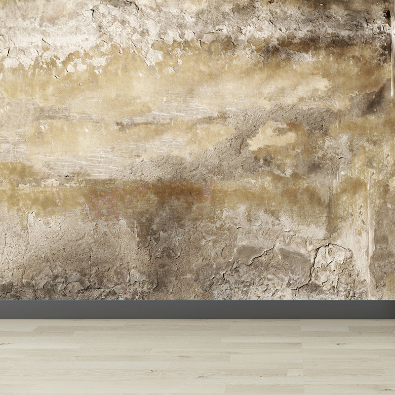 Smooth Big Pastel Mural Cyberpunk Aged Brick Look Wall Covering, Made to Measure