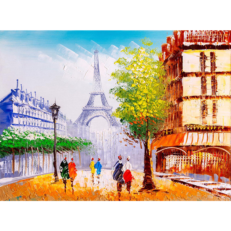 Landscape Painting Mural Wallpaper Multicolored Classical Wall Covering for Bedroom