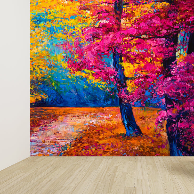 Pastel Nature Scenery Wallpaper Mural Moisture Resistant Classic Living Room Wall Art