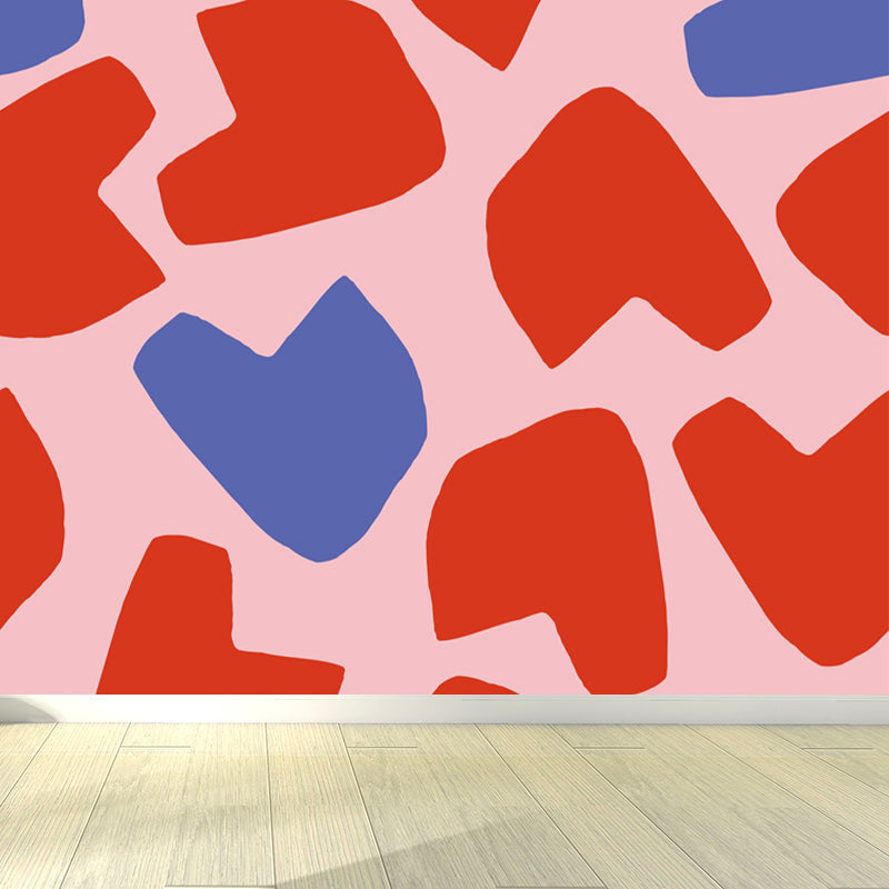 Custom Illustration Modern Mural Wallpaper with Abstract Pattern in Dark Color for Room