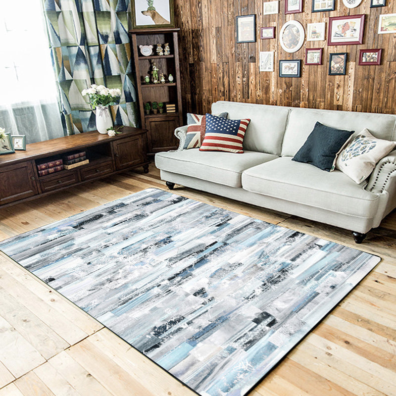 Unique Abstract Rug Contemporary Rug Polyester Washable Non-Slip Pet Friendly Area Carpet for Living Room