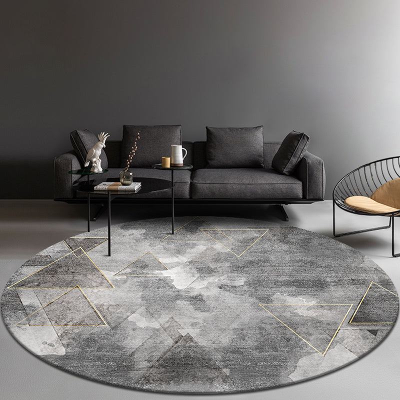 Concise Geometric Patterned Rug Soft Color Modern Area Rug Synthetics Non-Slip Carpet for Living Room
