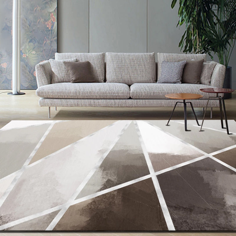 Pastel Colorblock Indoor Rug Polypropylene Modernism Carpet Anti-Slip Backing Rug for Home